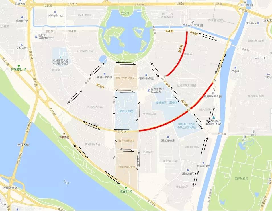 注意，臨沂北城新區(qū)這些路段封閉施工，請繞行
