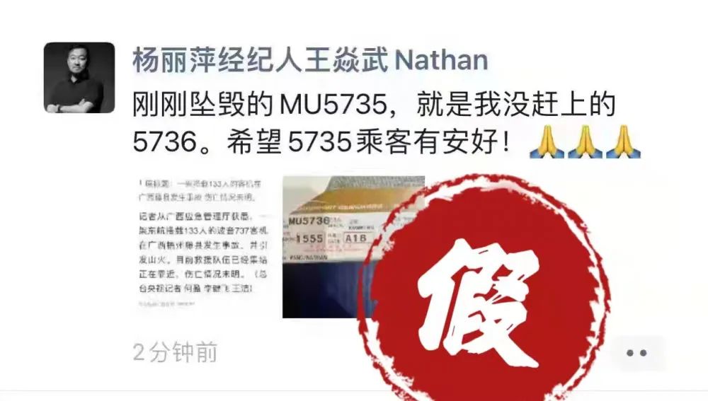 辟謠！東航MU5735墜機事件謠言匯總
